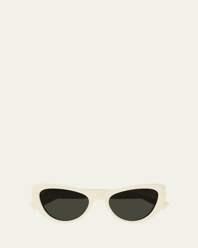Sleek Logo Plastic Cat-Eye Sunglasses